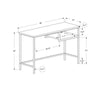 Computer Desk, Home Office, Laptop, 48L, Work, Brown Laminate, Black - Monarch