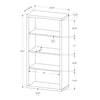 Bookshelf, Bookcase, Etagere, 5 Tier, 48H, Office, Bedroom, Beige Laminate - Monarch