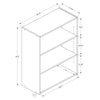 =''Bookshelf, Bookcase, 4 Tier, 36''''H, Office, Bedroom, Grey Laminate, Transitio - Monarch