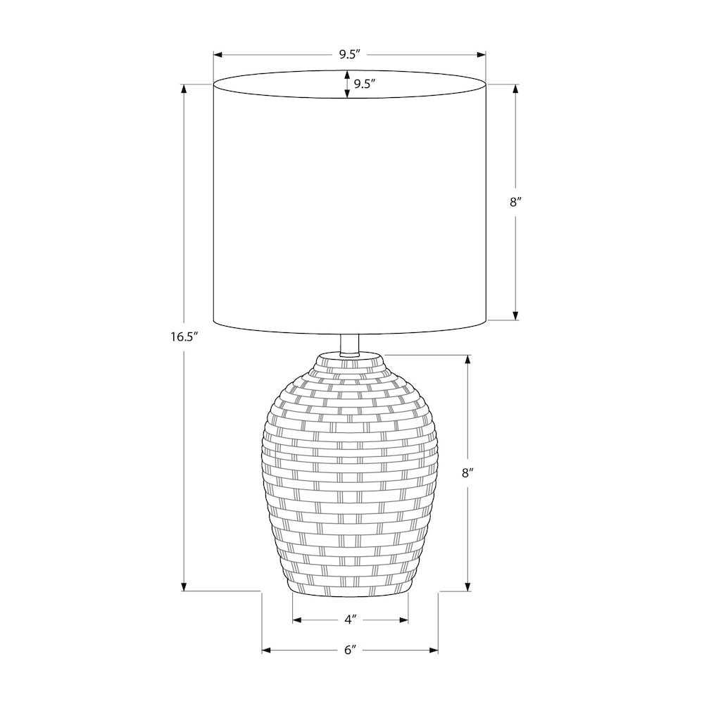 17''H, Table Lamp, Ivory Ceramic, Ivory / Cream Shade, Contemporary, Modern - Monarch