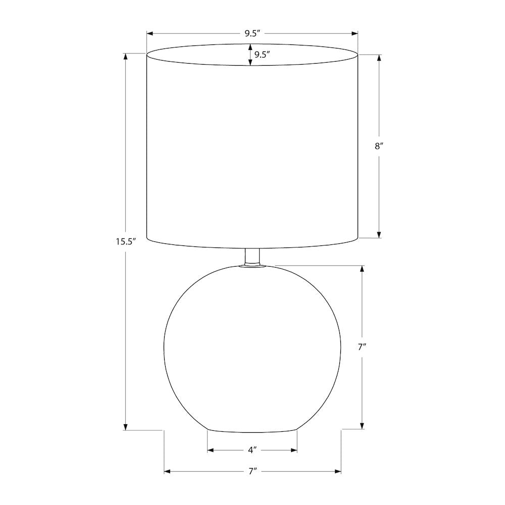 Lighting, Table Lamp, 16''H, Grey Concrete, Ivory / Cream Shade - Monarch