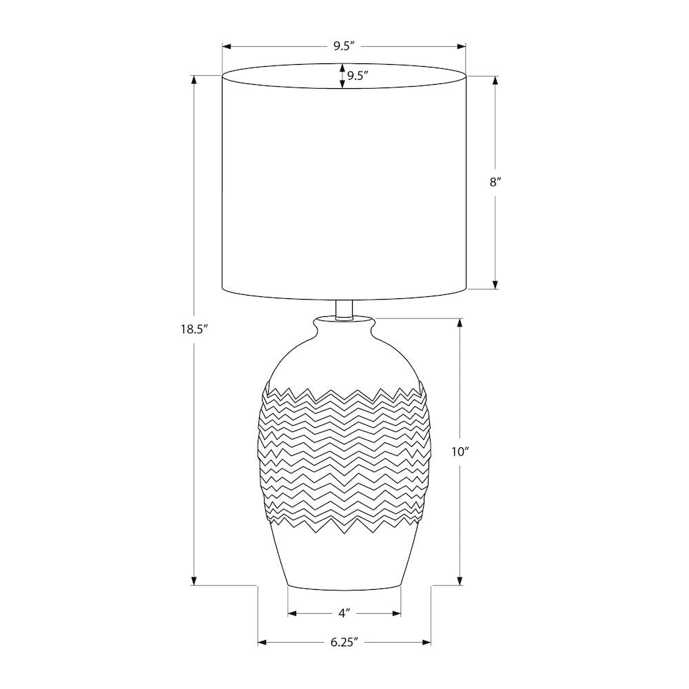 Lighting, Table Lamp, 19''H, Ivory Ceramic, Ivory / Cream Shade, Transitional - Monarch