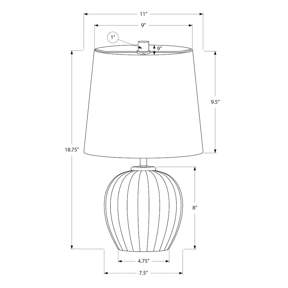 Lighting, 19''H, Table Lamp, Beige Resin, Beige Shade, Transitional - Monarch