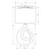 Lighting, 23''H, Table Lamp, Ivory Resin, Ivory / Cream Shade, Contemporary - Monarch