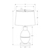 Lighting, 25''H, Table Lamp, Beige Resin, Beige Shade, Contemporary, Modern - Monarch
