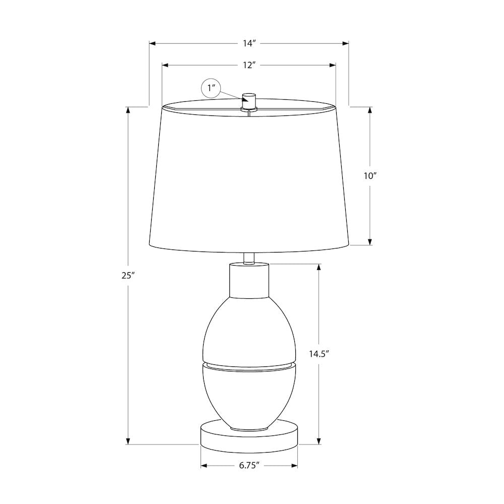 Lighting, 25''H, Table Lamp, Beige Resin, Beige Shade, Contemporary, Modern - Monarch