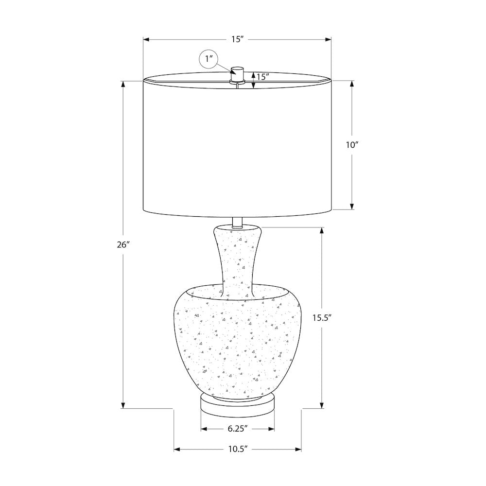26''H, Table Lamp, Dusty Rose Glass, Ivory / Cream Shade, Contemporary, Modern - Monarch