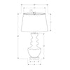 Lighting, 28''H, Table Lamp, Grey Resin, Grey Shade, Transitional - Monarch