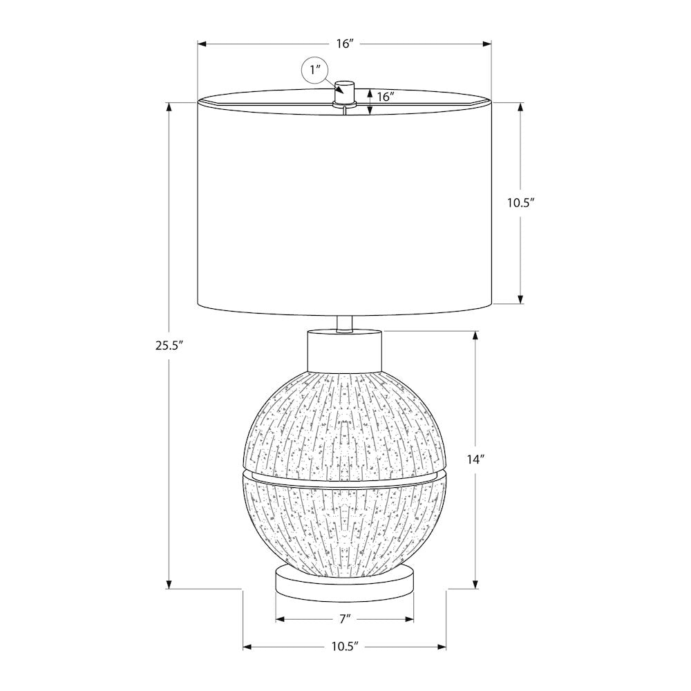 26''H, Table Lamp, Brown / Gold Resin, Beige Shade, Contemporary, Modern - Monarch