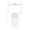 Lighting, 28''H, Table Lamp, Grey Ceramic, Ivory / Cream Shade, Transitional - Monarch