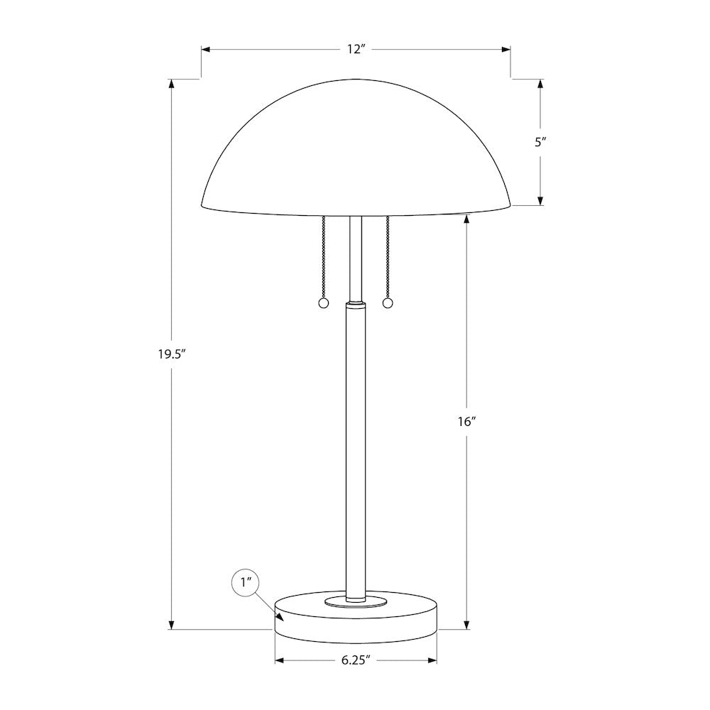 Lighting, 20''H, Table Lamp, Black Metal, Contemporary - Monarch