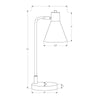 Lighting, 17''H, Table Lamp, Black Metal, Silver Metal, Contemporary - Monarch