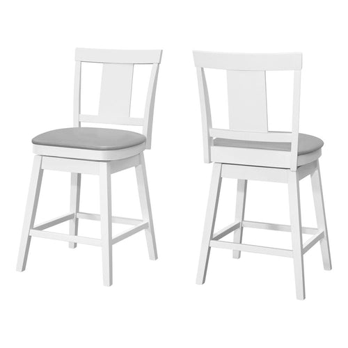 Bar Stool, Set Of 2, Swivel, Counter Height, Kitchen - Monarch