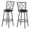 Bar Stool, Set Of 2, Swivel, Bar Height, Black - Monarch