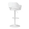 Bar Stool, Swivel, Bar Height, Adjustable, White - Monarch