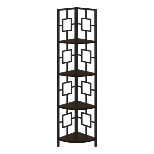 Bookshelf, Bookcase, Etagere, Corner, 4 Tier, 62H, Office, Bedroom - Monarch