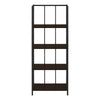 Bookshelf, Bookcase, Etagere, 4 Tier, 62H, Office, Bedroom, Brown Laminate - Monarch