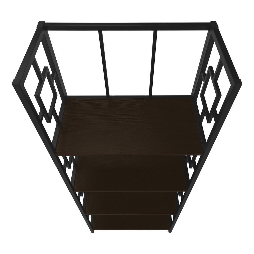 Bookshelf, Bookcase, Etagere, 4 Tier, 62H, Office, Bedroom, Brown Laminate - Monarch