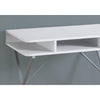Computer Desk, Home Office, Laptop, Storage Shelves, 31L, Work, White Laminate - Monarch