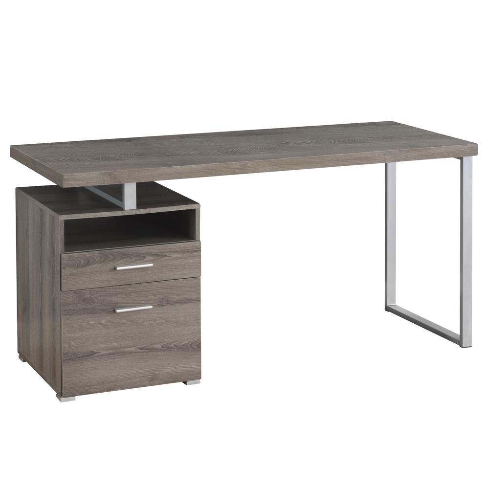 Computer Desk, Home Office, Laptop, Left, Right Set-up, Storage Drawers, 60L - Monarch