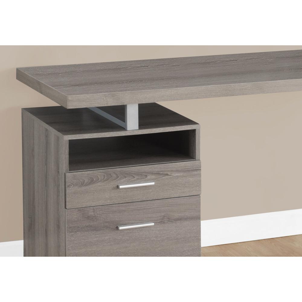 Computer Desk, Home Office, Laptop, Left, Right Set-up, Storage Drawers, 60L - Monarch