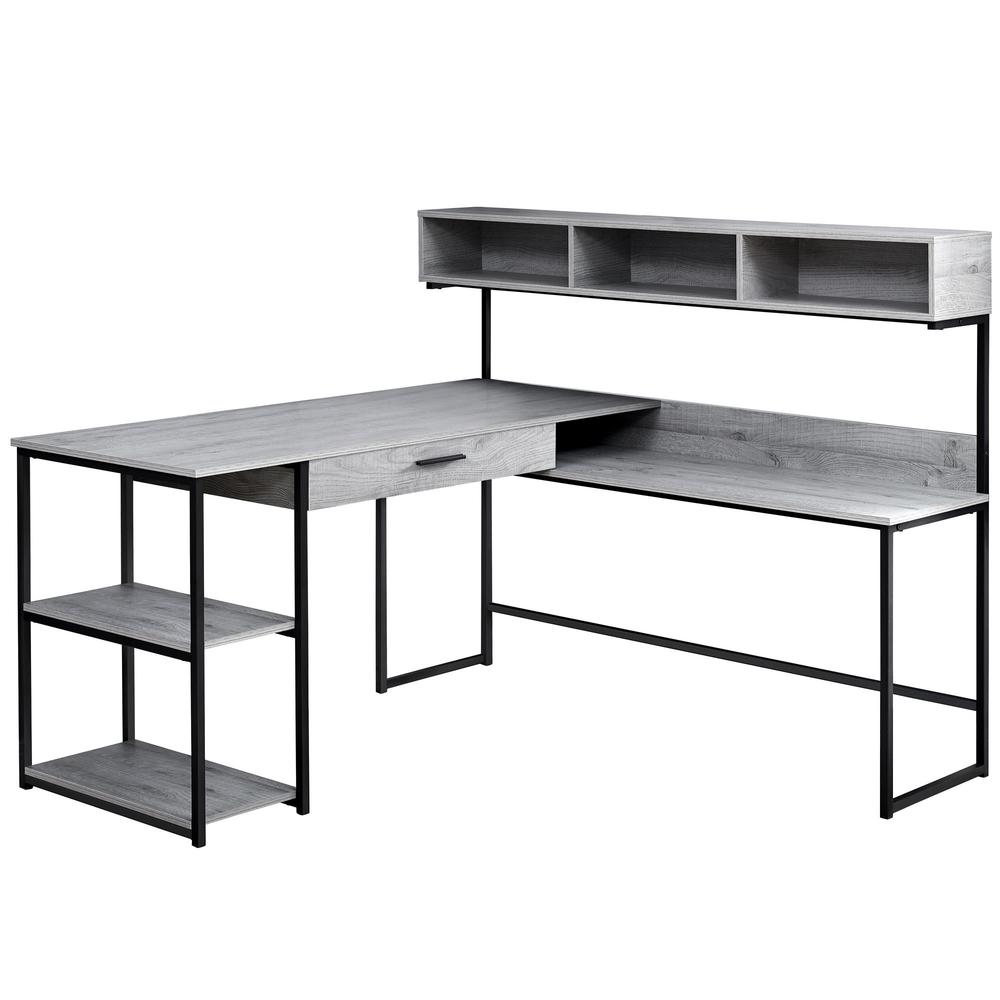 Computer Desk, Home Office, Corner, Storage Drawers, L Shape, Work, Laptop - Monarch