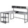 Computer Desk, Home Office, Corner, Storage Drawers, L Shape, Work, Laptop - Monarch