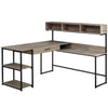 Computer Desk, Home Office, Corner, Storage Drawers, L Shape, Work, Laptop - Monarch
