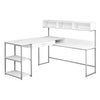 Computer Desk, Home Office, Corner, Storage Drawers, L Shape, Work, Laptop - Monarch