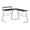 Computer Desk, Home Office, Corner, L Shape, Work, Laptop, Brown Laminate, Grey - Monarch