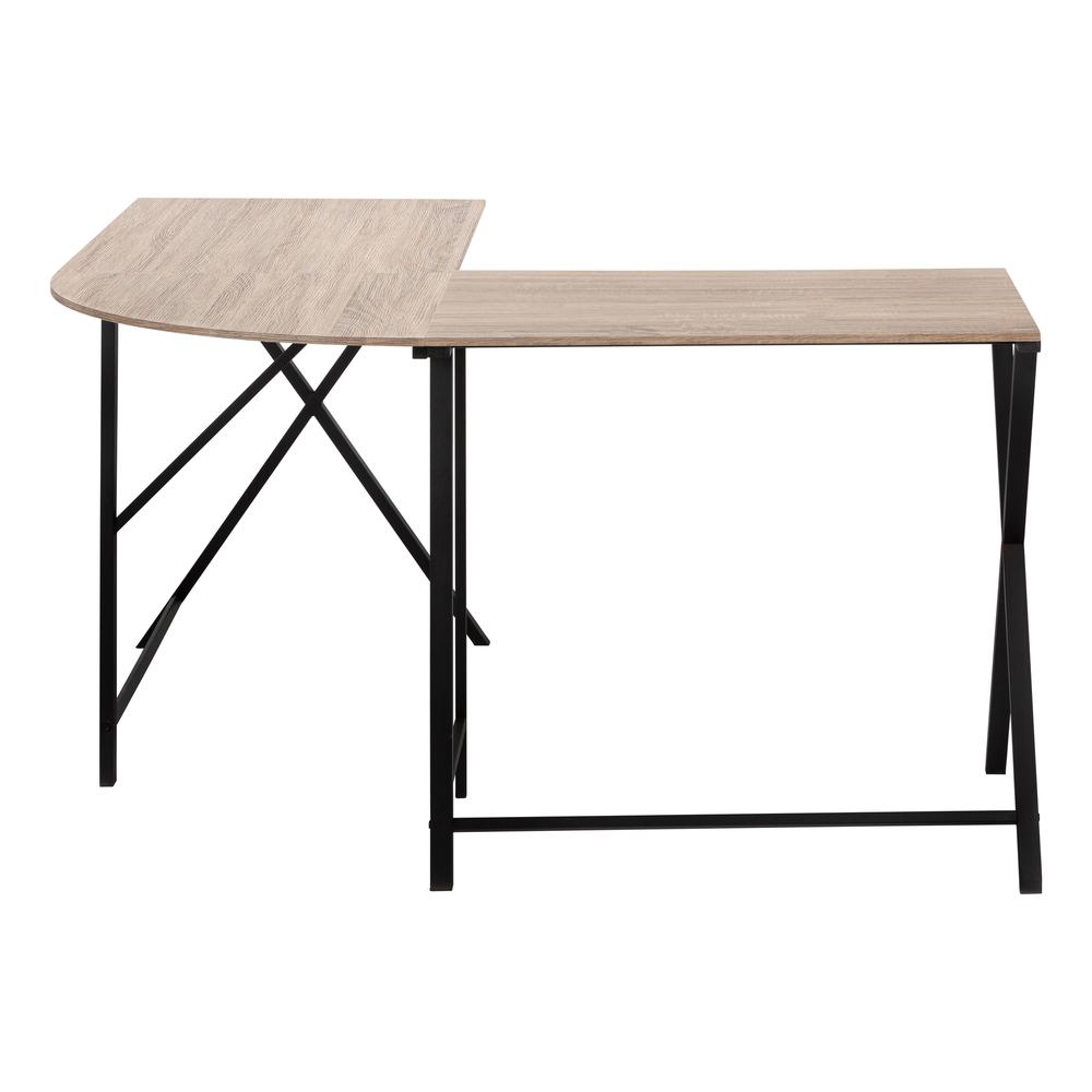 Computer Desk, Home Office, Corner, 55L, L Shape, Work, Laptop, Brown Laminate - Monarch