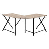 Computer Desk, Home Office, Corner, 55L, L Shape, Work, Laptop, Brown Laminate - Monarch