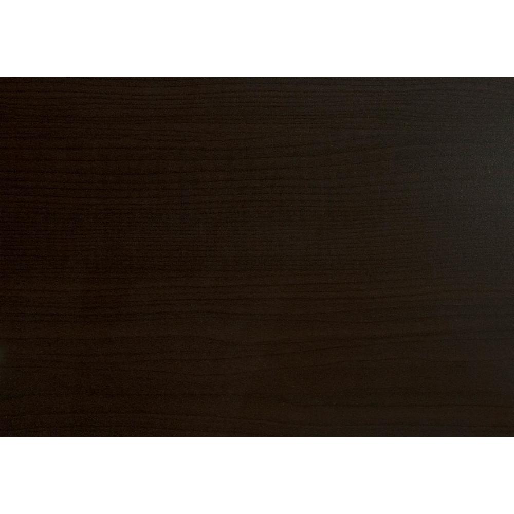 Computer Desk, Home Office, Laptop, Work, Brown Laminate, Gold - Monarch