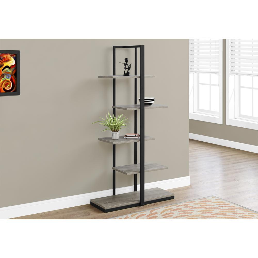 Bookshelf, Bookcase, Etagere, 5 Tier, 60H, Office, Bedroom, Brown Laminate - Monarch