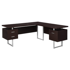 Computer Desk, Home Office, Corner, Left, Right Set-up, Storage Drawers, 70L - Monarch
