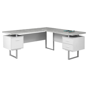 Computer Desk, Home Office, Corner, Left, Right Set-up, Storage Drawers, 70L - Monarch