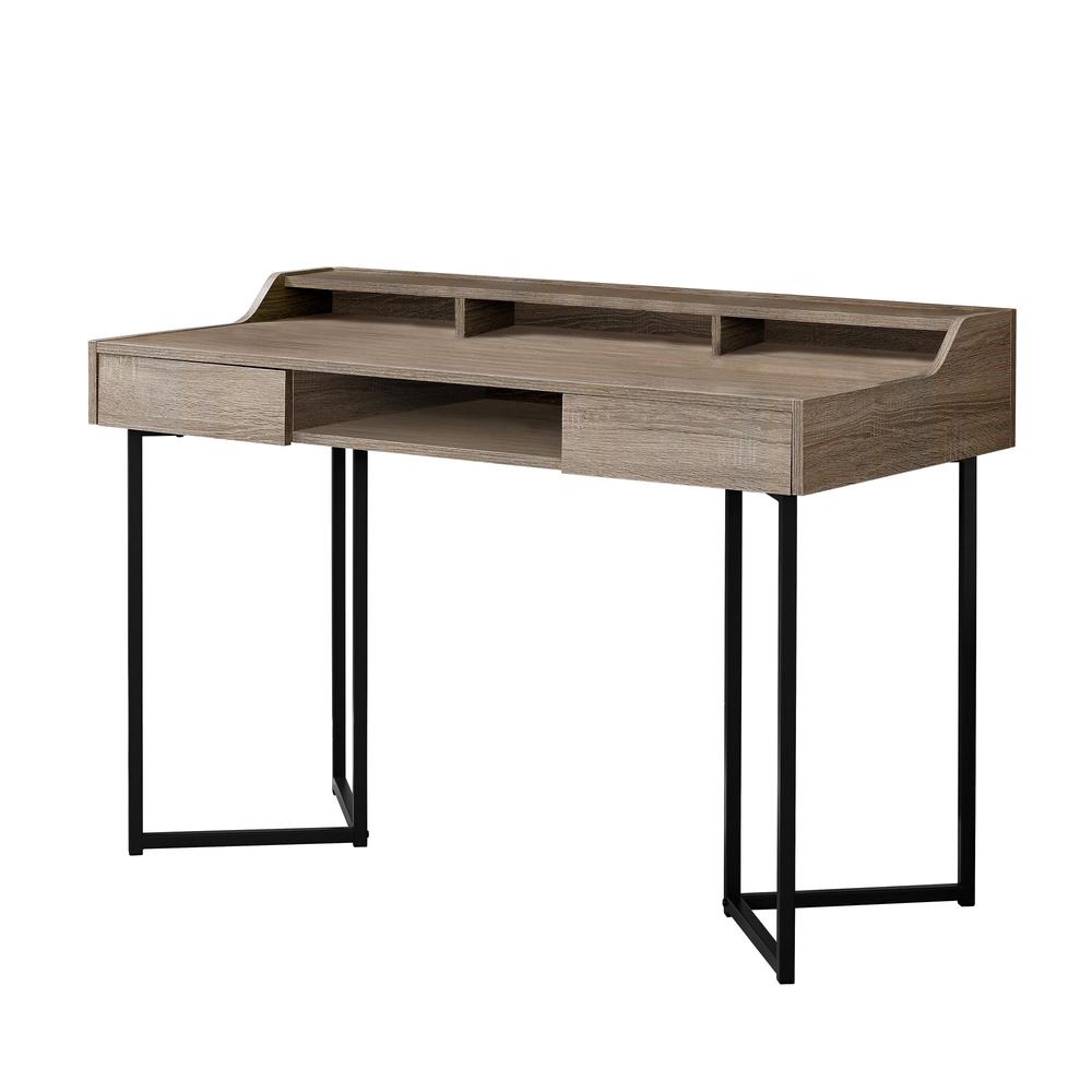 Computer Desk, Home Office, Laptop, Storage Drawers, 48L, Work, Brown Laminate - Monarch