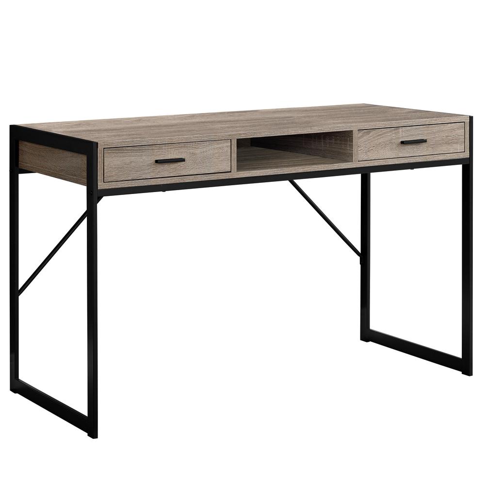 Computer Desk, Home Office, Laptop, Storage Drawers, 48L, Work, Brown Laminate - Monarch