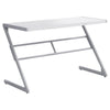 Computer Desk, Home Office, Laptop, 48L, Work, White Laminate, Grey - Monarch