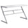 Computer Desk, Home Office, Laptop, 48L, Work, White Laminate, Grey - Monarch