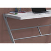 Computer Desk, Home Office, Laptop, 48L, Work, White Laminate, Grey - Monarch