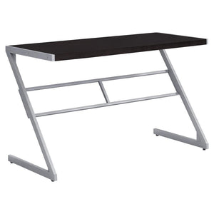 Computer Desk, Home Office, Laptop, 48L, Work, Brown Laminate, Grey - Monarch