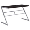 Computer Desk, Home Office, Laptop, 48L, Work, Brown Laminate, Grey - Monarch