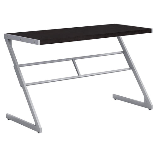 Computer Desk, Home Office, Laptop, 48L, Work, Brown Laminate, Grey - Monarch