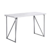 Computer Desk, Home Office, Laptop, 48L, Work, White Laminate, Grey - Monarch