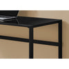 Computer Desk, Home Office, Laptop, 48L, Work, Black Tempered Glass, Black - Monarch
