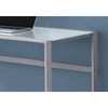 Computer Desk, Home Office, Laptop, 48L, Work, Frosted White Tempered Glass - Monarch