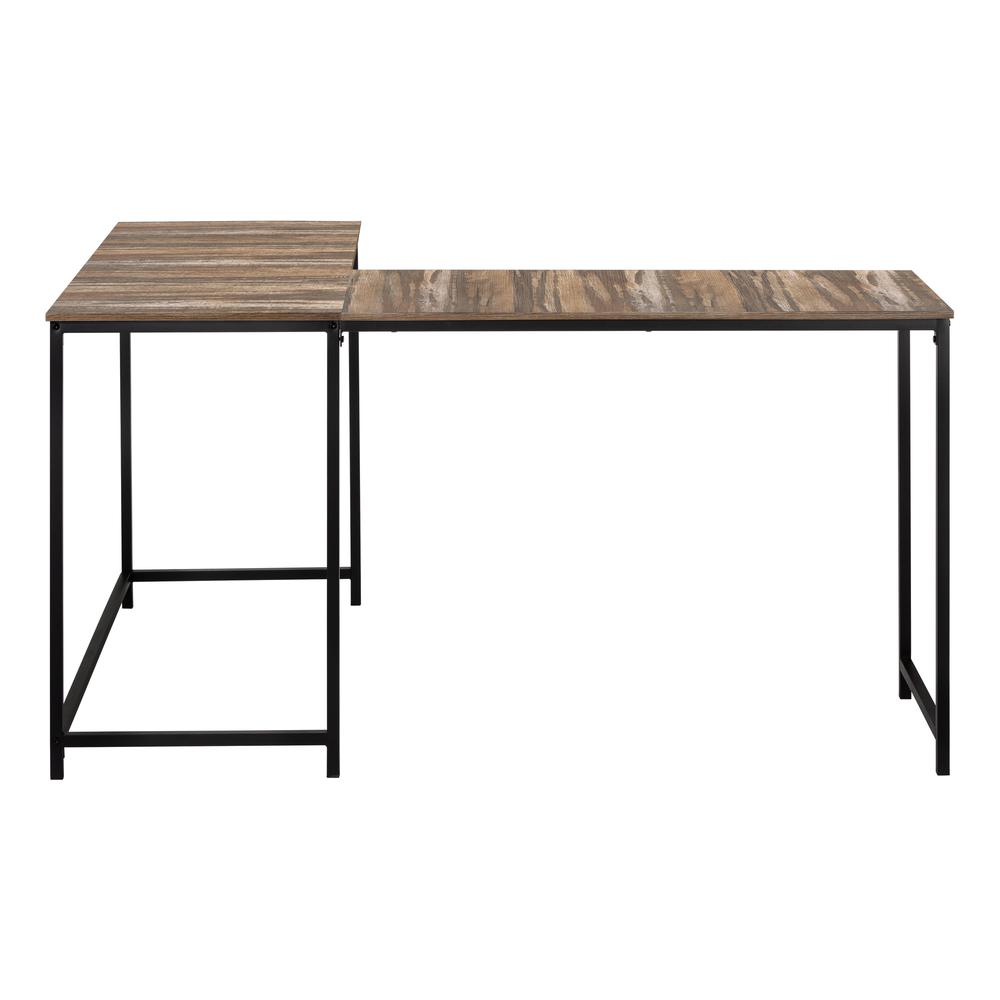 Computer Desk, Home Office, Corner, 58L, L Shape, Work, Laptop, Brown Laminate - Monarch