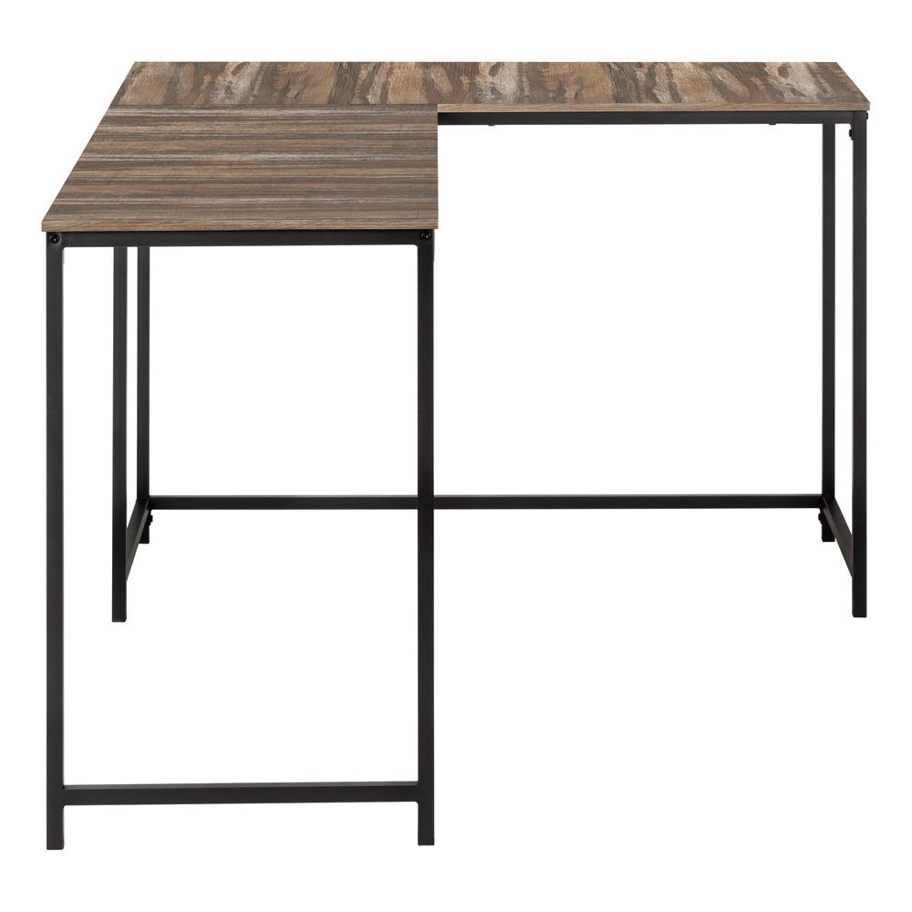 Computer Desk, Home Office, Corner, 58L, L Shape, Work, Laptop, Brown Laminate - Monarch