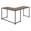 Computer Desk, Home Office, Corner, 58L, L Shape, Work, Laptop, Brown Laminate - Monarch